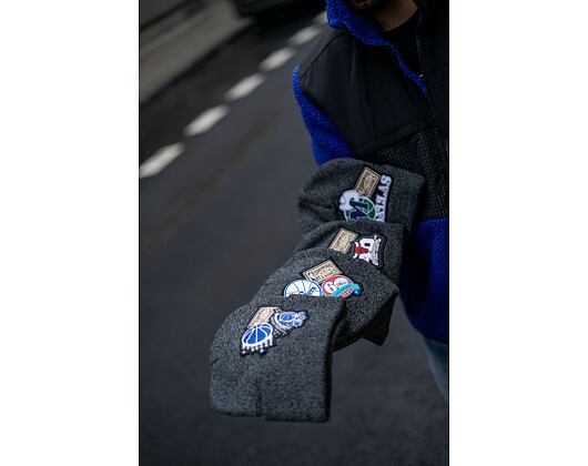 Mütze Mitchell & Ness XL LOGO PATCH KNIT HWC Golden State Warriors Black