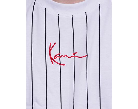 T-Shirt Karl Kani - Small Signature Pinstripe Tee - White/Black