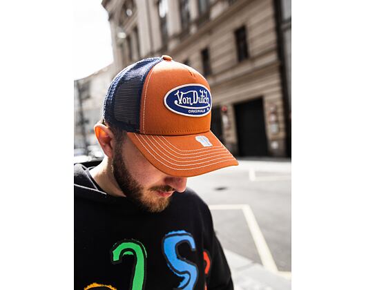 Kappe Von Dutch Boston Trucker Cotton Twill Orange/Navy