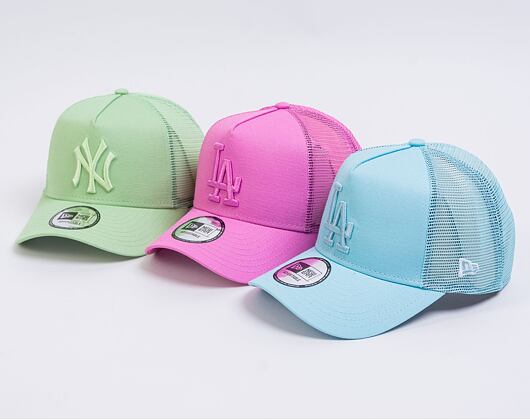 Kinder Kappe New Era 9FORTY Kids A-Frame Trucker MLB Tonal Mesh - NY Yankees - Bright Green