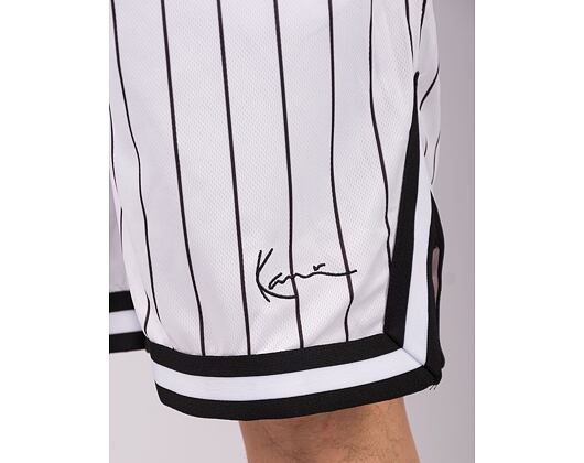 Shorts Karl Kani - Small Signature Pinstripe Mesh Shorts - White/Black