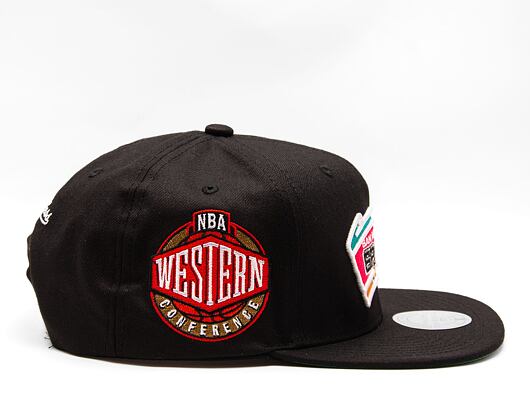 Kappe Mitchell & Ness NBA Conference Patch Snapback Hwc San Antonio Spurs Schwarz