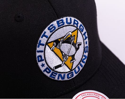 Kappe Mitchell & Ness - Team Ground 2.0 Pro Snapback - Pittsburgh Penguins - Black