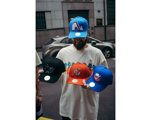 Kappe Mitchell & Ness - Team Ground 2.0 Pro Snapback - San Jose Sharks - Black