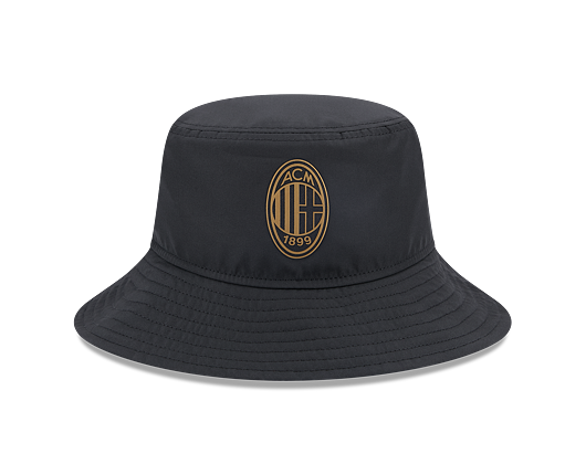 Hut New Era Black Gold Bucket ACMILAN Black