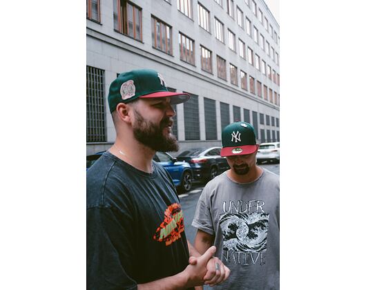 Kappe New Era 59FIFTY MLB "Leaf Drop" WS Patch - NY Yankees - Green / White