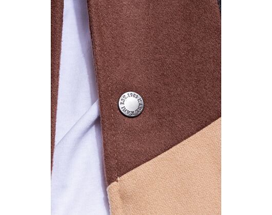 Jacke Karl Kani Retro Patch Wavy Block College Jacket braun/sand/off white