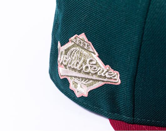 Kappe New Era 59FIFTY MLB "Leaf Drop" WS Patch Atlanta Braves Green / White