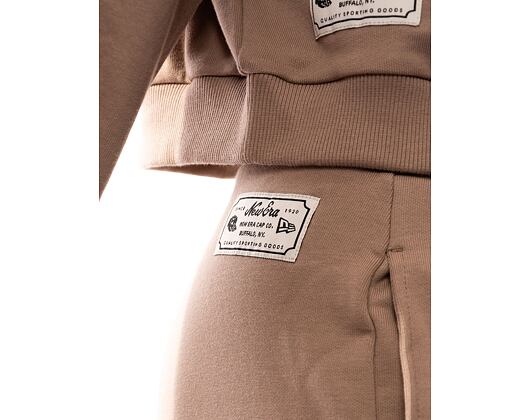 Damen Trainerhose New Era Arch Wordmark Joggers Ash Brown / White