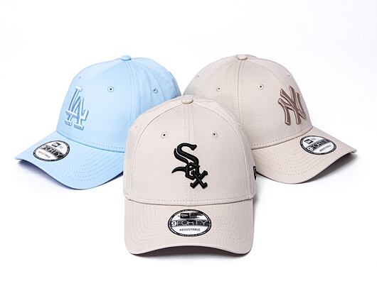 Kinder Kappe New Era 9FORTY Kids MLB League Essential Chicago White Sox - Stone / Black