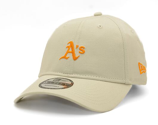 Kappe New Era - 9FORTY Summer Washed - Oakland Athletics - Off White / Orange