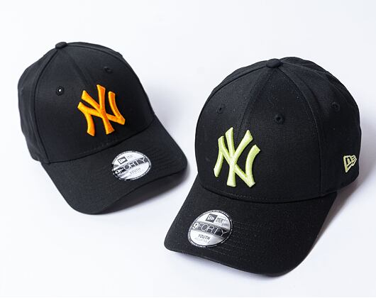 Kinder Kappe New Era - 9FORTY League Essential - NY Yankees - Black / Neon Yellow
