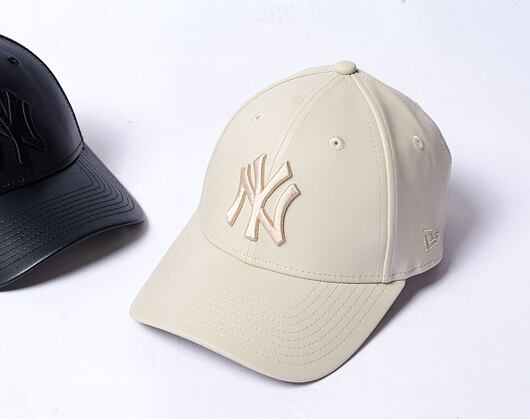 Damen Kappe New Era - 9FORTY Faux Leather - NY Yankees - Stone