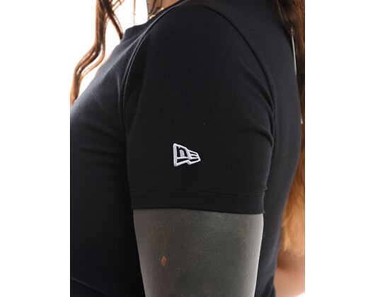 Damen T-Shirt New Era - Script Tee Slim - Black / White