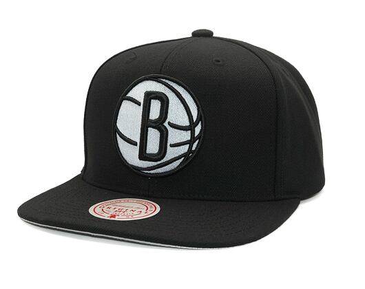 Kappe Mitchell & Ness - Evergreen Black/White Snapback - Brooklyn Nets - Black