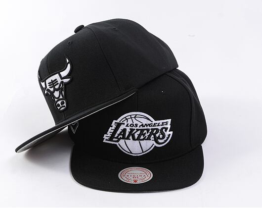 Kappe Mitchell & Ness - Evergreen Black/White Snapback - LA Lakers - Black