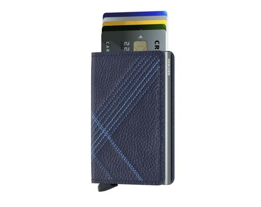 Geldbörse Secrid Slimwallet Stitch Linea - Navy