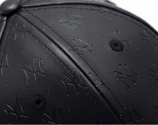 Kappe New Era - 9FORTY Faux Leather Monogram - NY Yankees - Black