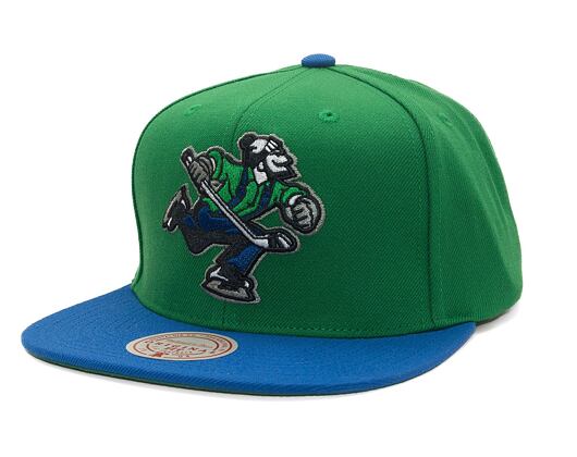 Kappe Mitchell & Ness - Team 2 Tone 2.0 Snapback - Vancouver Canucks - Grün/Marine