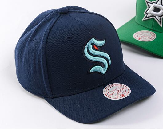 Kappe Mitchell & Ness - Team Ground 2.0 Pro Snapback - Seattle Kraken - Navy
