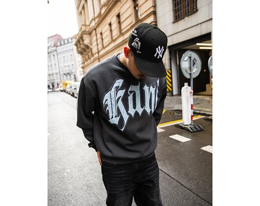 Pullover Karl Kani Kani Inside Out Crew dark grey/ light blue