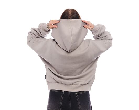 Damen Pullover Karl Kani Woven Signature Glitter OS Hoodie light grey