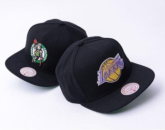 Kappe Mitchell & Ness - Shine On Snapback - LA Lakers - Black