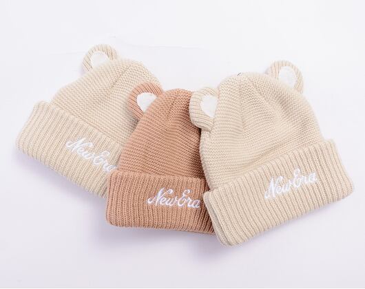 Kinder Mütze New Era - Knit Medium Kids Ears Beanie - Stone
