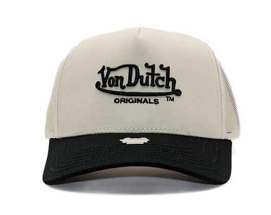 Kappe Von Dutch - Trucker Newark - Caps - Cot Twill - Black/ Cream
