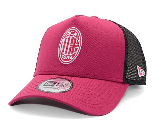 Kappe New Era - Seasonal 9FORTY Trucker - AC Milan - Burgundy