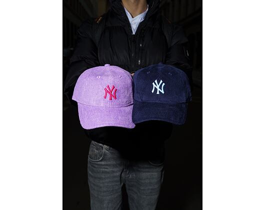 Damen Kappe New Era - MLB Cord 9TWENTY - NY Yankees - Navy / Pastel Blue