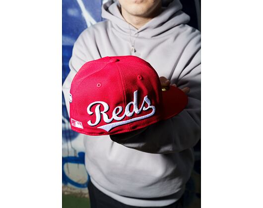Kappe New Era - MLB Image Drop - All Over Print 59FIFTY - Cincinnati Reds - Scarlet