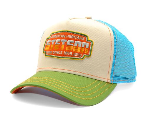 Kappe Stetson - Trucker Cap Lightning - Green/Light Khaki