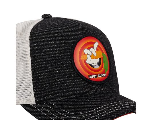 Kappe Capslab - Trucker Looney Tunes - Bugs Bunny Carrot - Denim Black