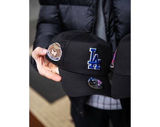 Kappe New Era - MLB World Series Patch 9FORTY A-Frame - LA Dodgers - Black / Light Royal