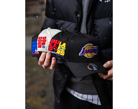 Kappe New Era - NBA Side Patch 9FORTY A-Frame - LA Lakers - Black