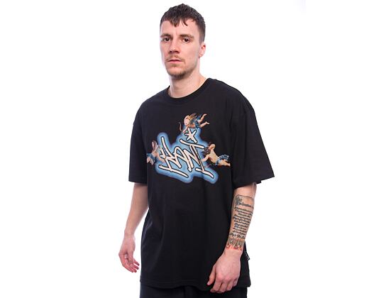 T-Shirt Karl Kani - Woven Signature Airbrush Amor Tee - black/blue
