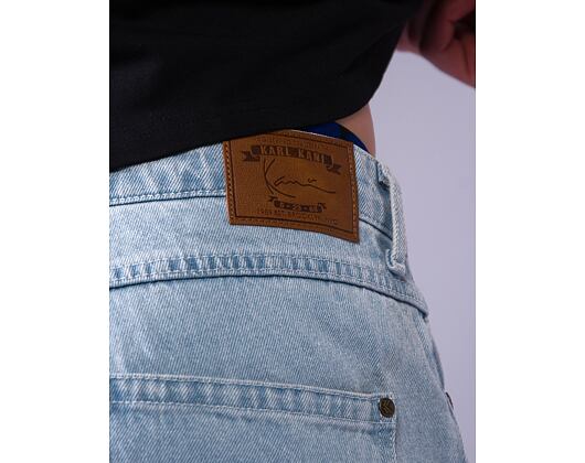Hose Karl Kani - Og Baggy Five Pocket Flames Denim - bleached blue