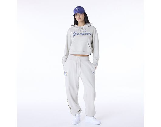 Damen Pullover New Era - MLB Floral Graphic Crop Hoodie - NY Yankees - Stone
