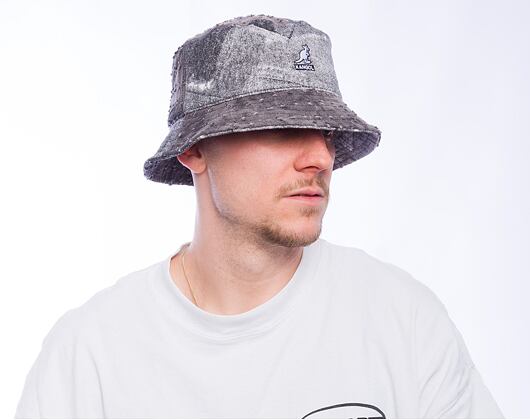 Hut Kangol - Denim Mashup Bucket - Black Trompe L'Oeil