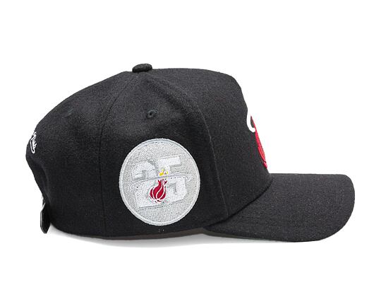 Kappe Mitchell & Ness - Miami Heat - Kicking Wool Pro Strapback - Black