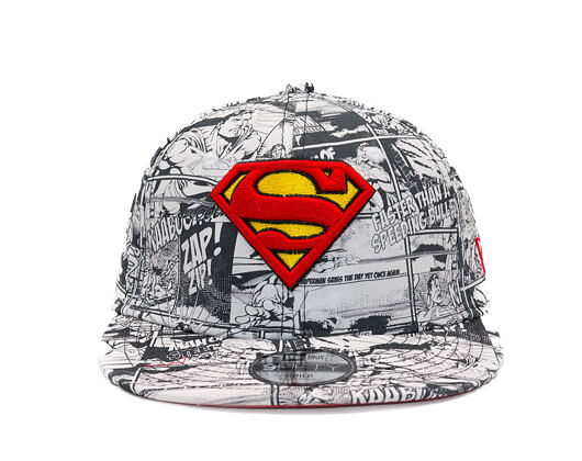 Kinder Kappe New Era - WARNER BROS DC Print 9FIFTY - Superman - Scarlet / Black