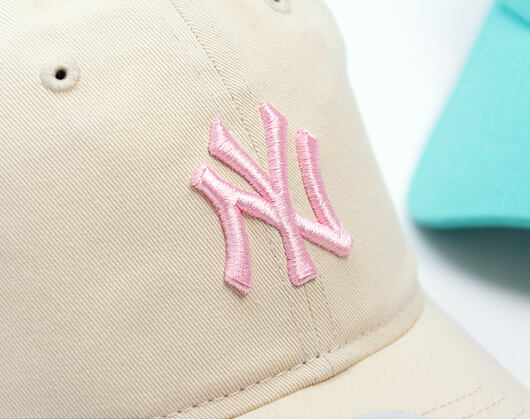 Damen Kappe New Era - MLB Contrast Stitch 9TWENTY - NY Yankees - Cream / Pink