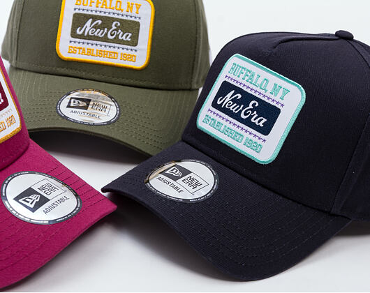 Kappe New Era - Branded Washed Patch 9FORTY A-Frame - Navy