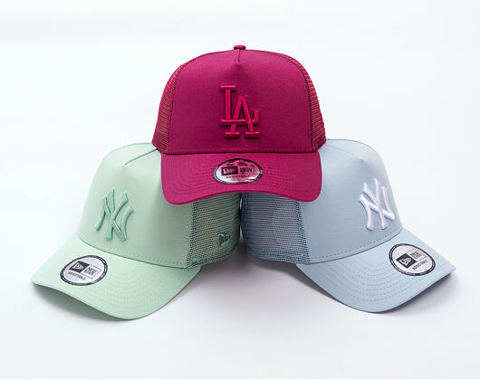 Kappe New Era - MLB League Essential 9FORTY Trucker - LA Dodgers - Cherry