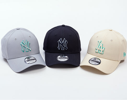 Kappe New Era - MLB Team Outline 9FORTY - LA Dodgers - Cream / Teal