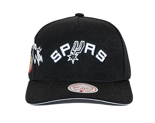 Kappe Mitchell & Ness - NBA Born To Win Pro Snapback HWC - San Antonio Spurs - Black