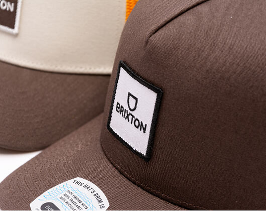 Kappe Brixton - Alpha Block Np C Mp Trucker Hat - Brown/Brown