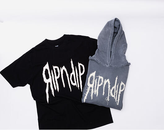 Pullover Rip N Dip - Insano Distressed Hoodie Charcoal Vintage Wash