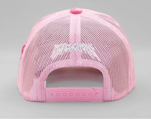 Kappe Reflection Luxury Samt Strasssteine Pink / Weiß